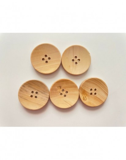 YUVARLAK AHŞAP DÜĞME (5Adet)