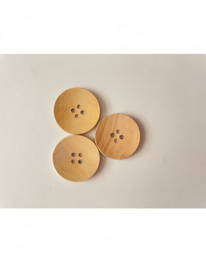 YUVARLAK AHŞAP DÜĞME (3Adet)