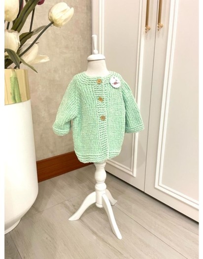 KADİFE HIRKA  6-9 AY YEŞİL