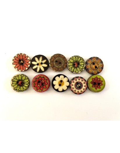 MANDALA  DÜĞME 10 ADET 1,5 CM