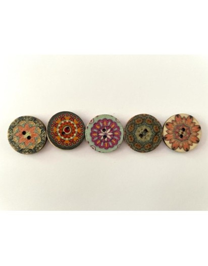 MANDALA  DÜĞME 5 ADET 2,2 CM