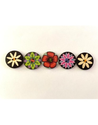 MANDALA  DÜĞME 5 ADET 2,5 CM