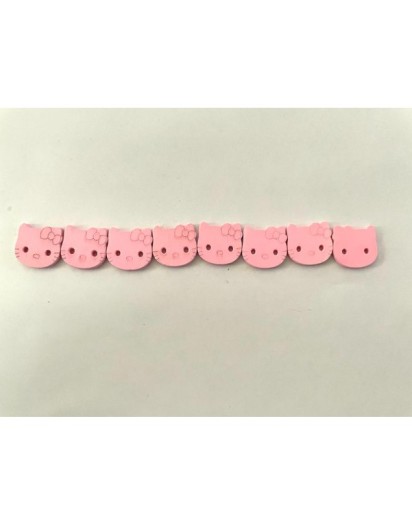 KEDİ DÜĞME 8 ADET PEMBE