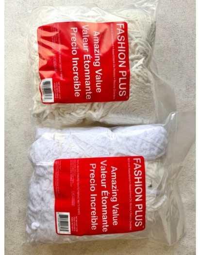 FASHION PLUS BEYAZ KREM KARIŞIK 2 PAKET KADİFE