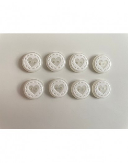 KALP DÜĞME BEYAZ 8'Lİ