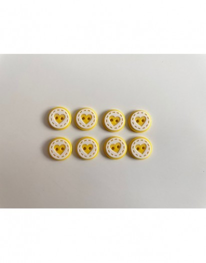 KALP DÜĞME  AÇIK SARI 8'Lİ