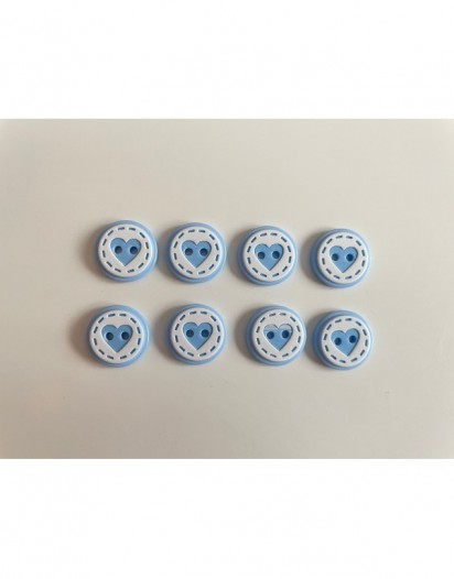 KALP DÜĞME  AÇIK MAVİ 8'Lİ