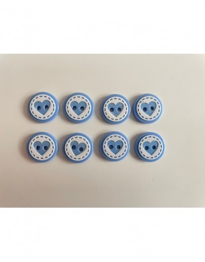 KALP DÜĞME  MAVİ 8'Lİ