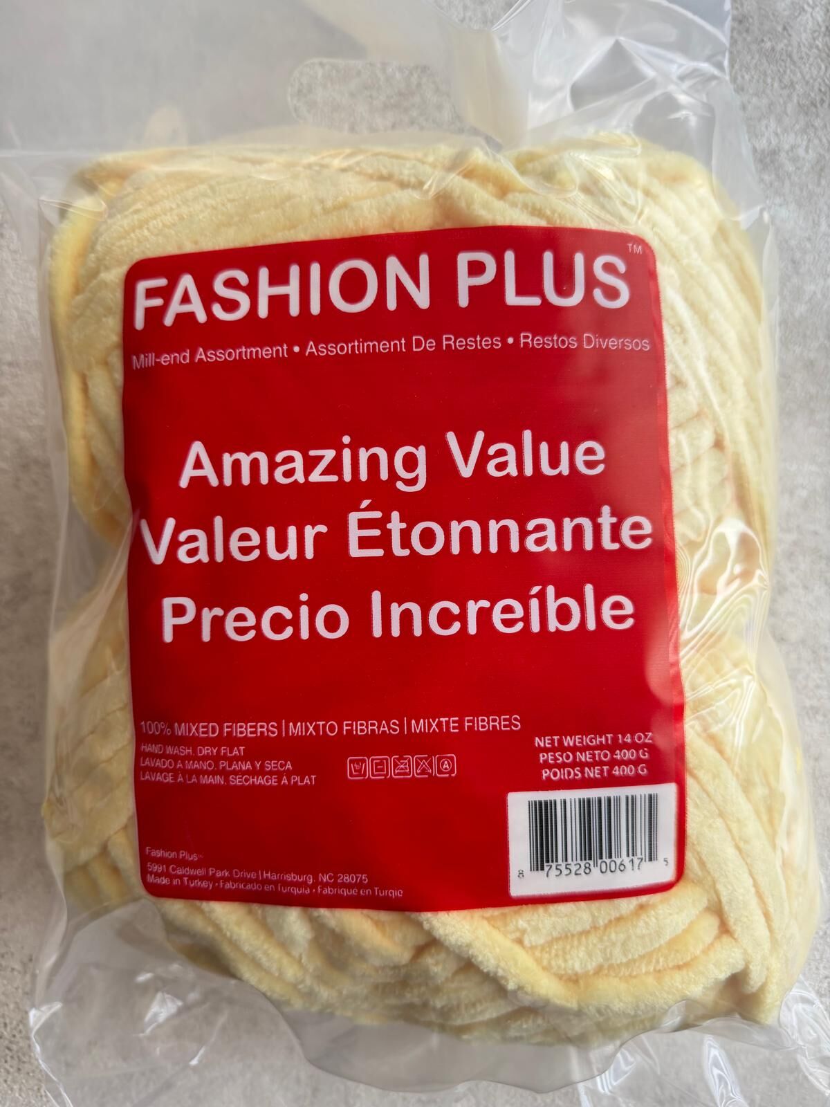 FASHION PLUS 450 GR SARI KALIN KADİFE 376