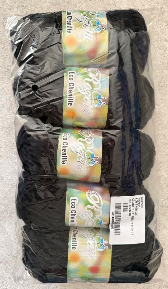 ECO CHENİLLE GECE SİYAHI 02-30 5 ADET