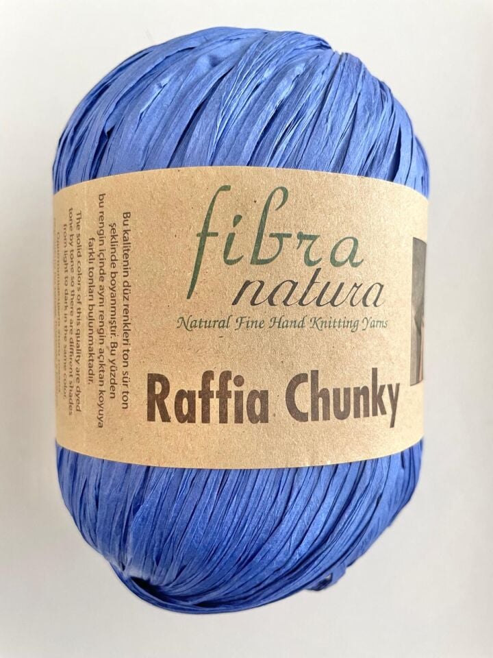 FİBRA NATURA RAFFİA CHUNKY SAKS MAVİ 114-35