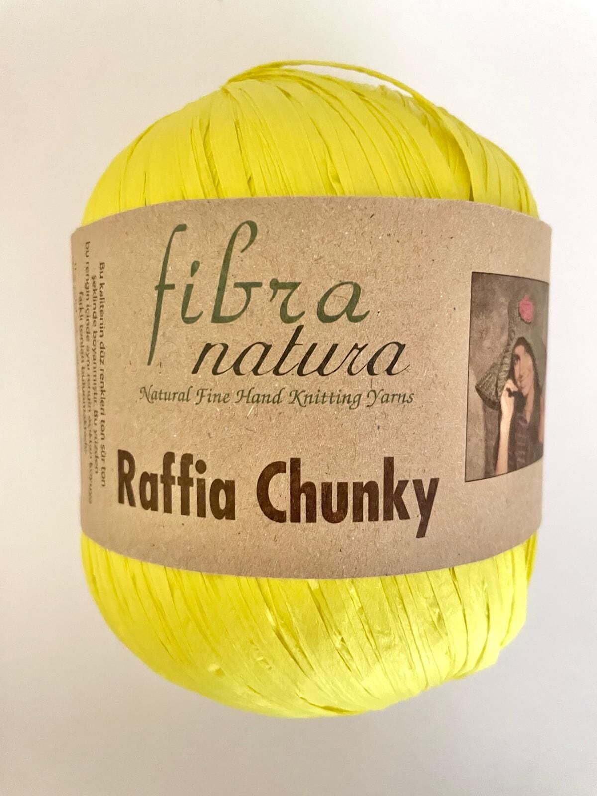 FİBRA NATURA RAFFİA CHUNKY NEON SARI 114-37