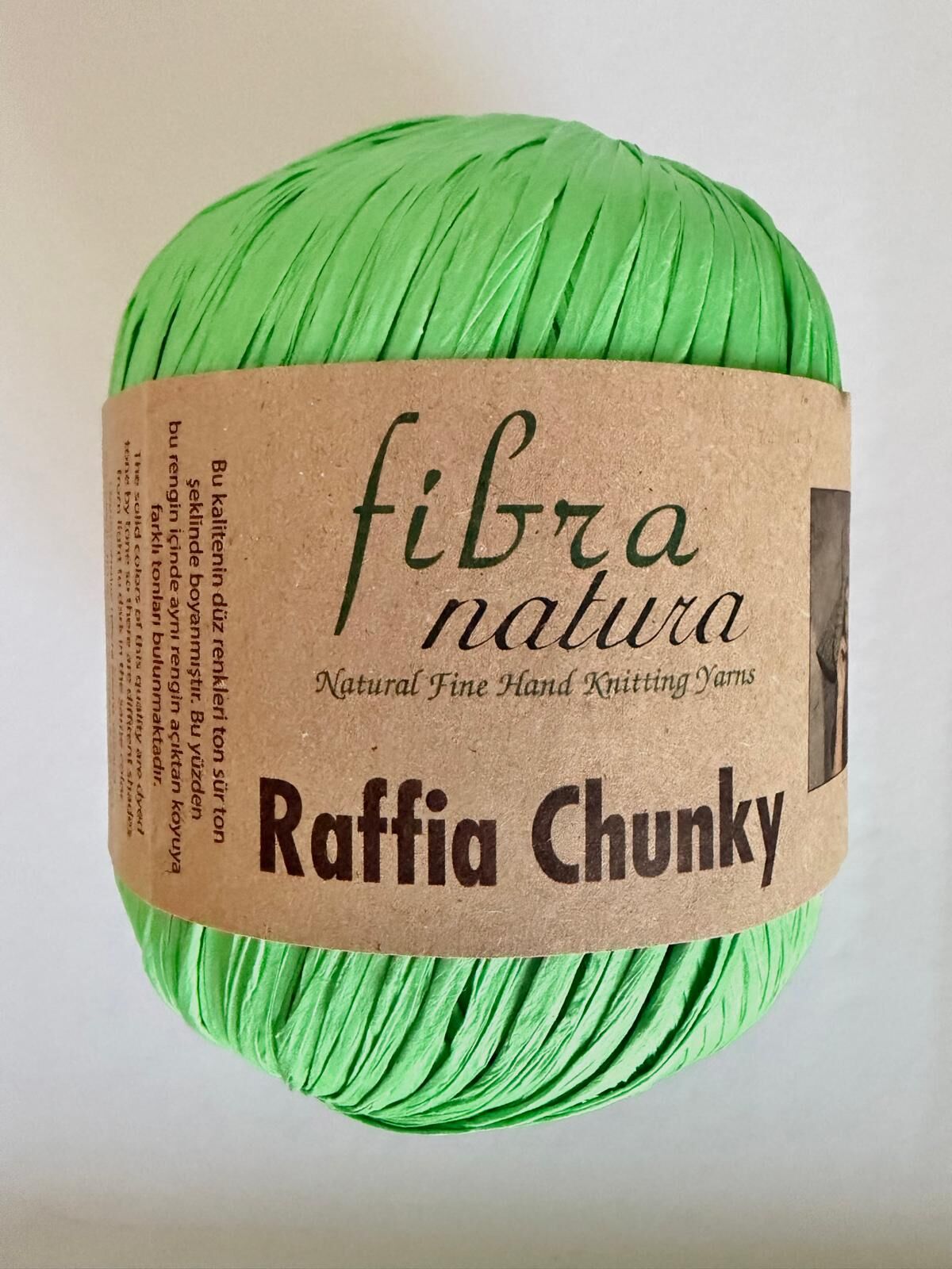 FİBRA NATURA RAFFİA CHUNKY NEON FISTIK YEŞİL 114-39