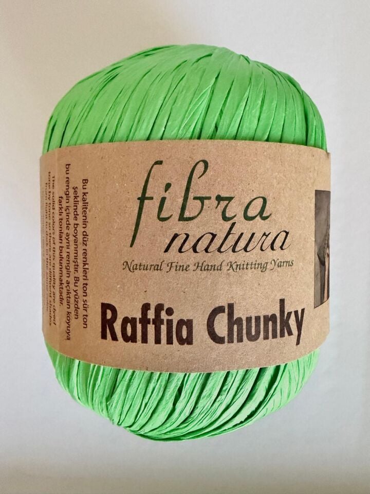 FİBRA NATURA RAFFİA CHUNKY NEON FISTIK YEŞİL 114-39
