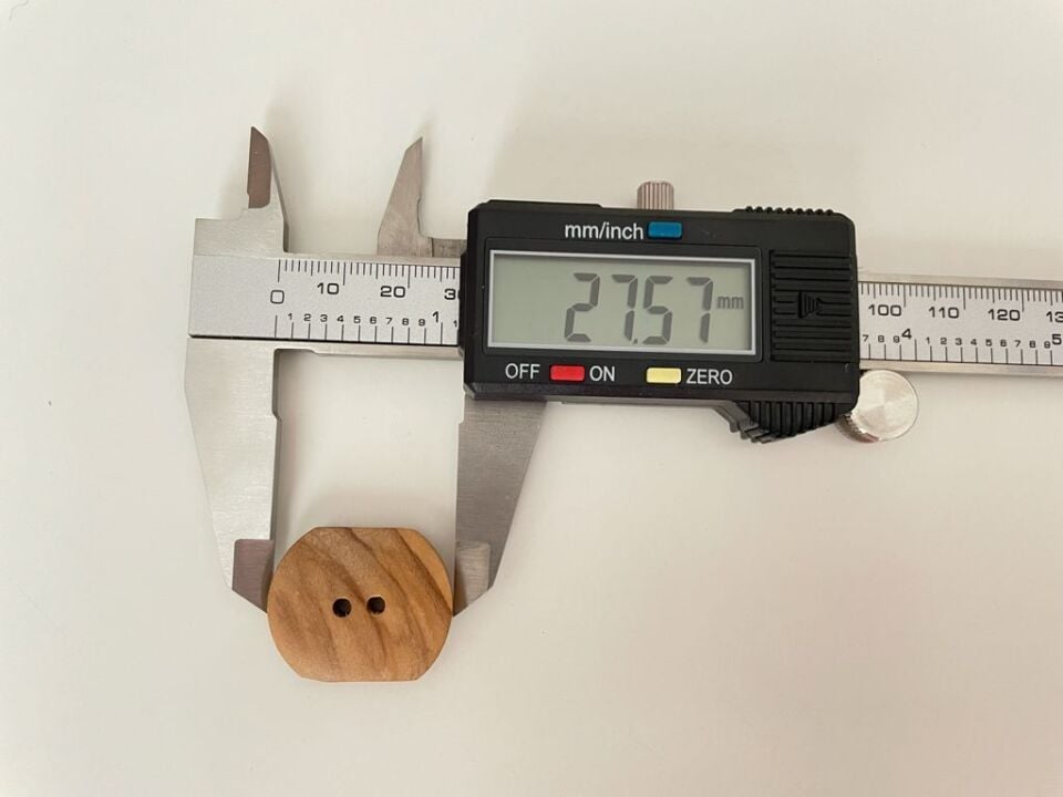 AHŞAP KARE DÜĞME 5 ADET