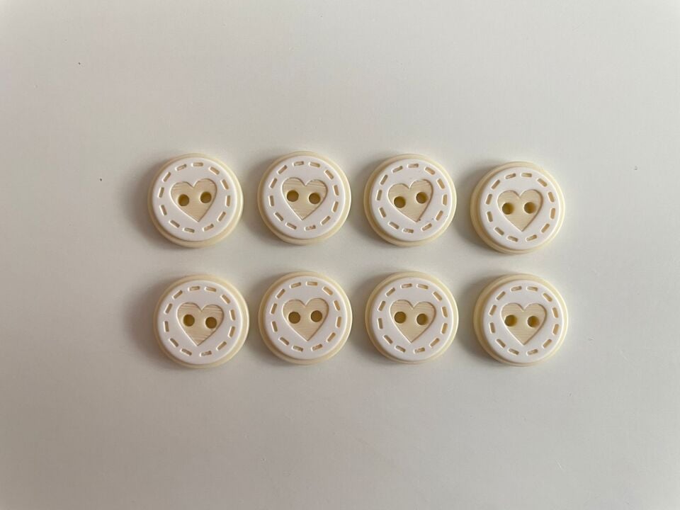 KALP DÜĞME KREM 8'Lİ
