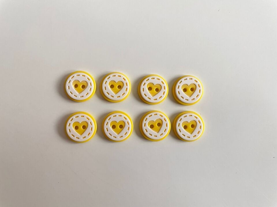 KALP DÜĞME AÇIK SARI 8'Lİ