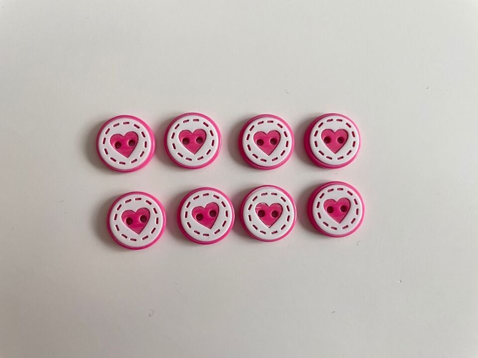 KALP DÜĞME K. PEMBE 8'Lİ