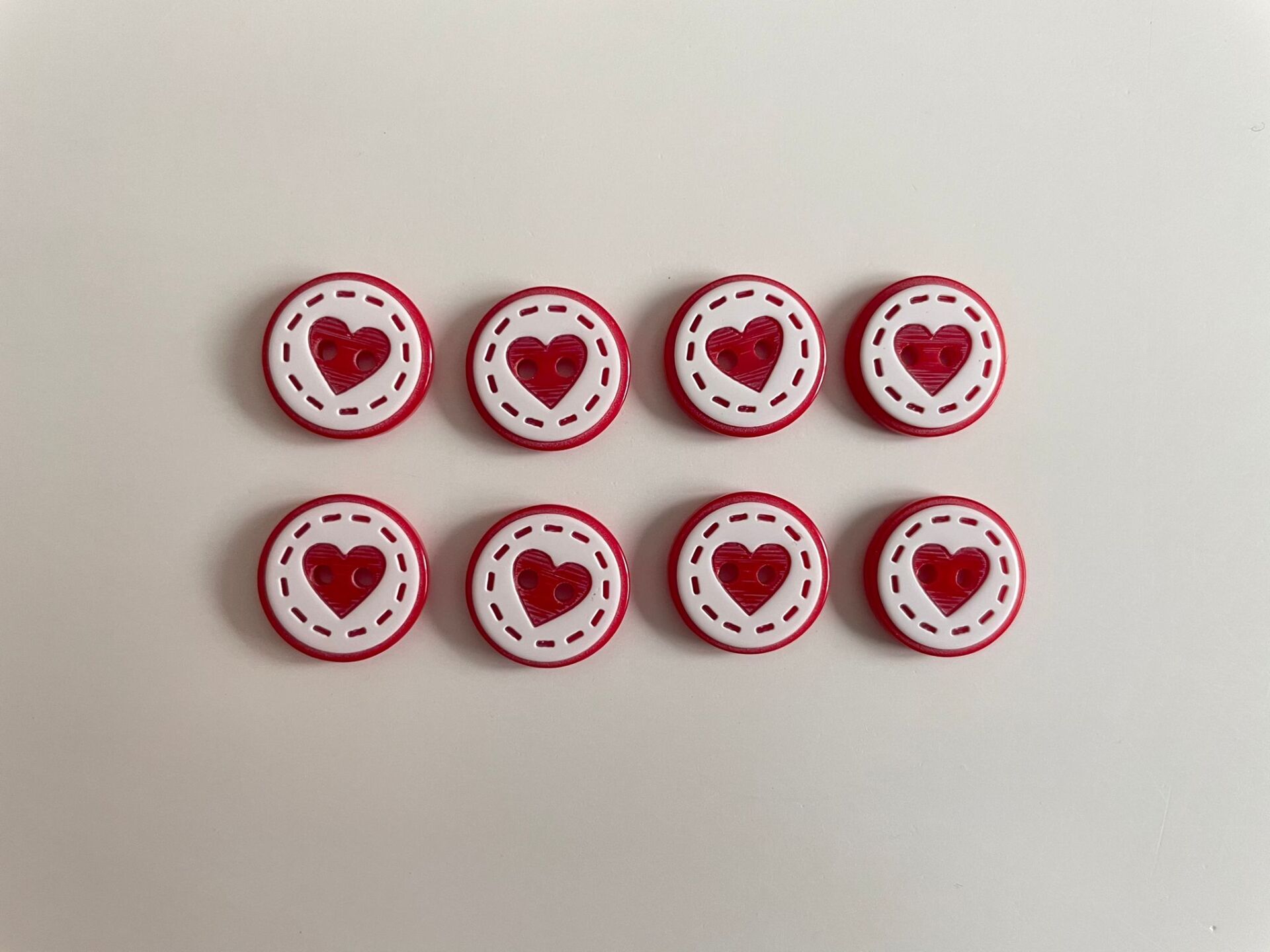 KALP DÜĞME KIRMIZI 8'Lİ