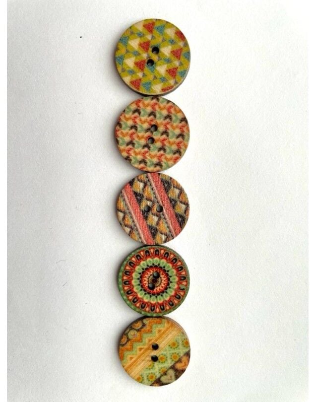 MANDALA DÜĞME 5 ADET 2,2 CM