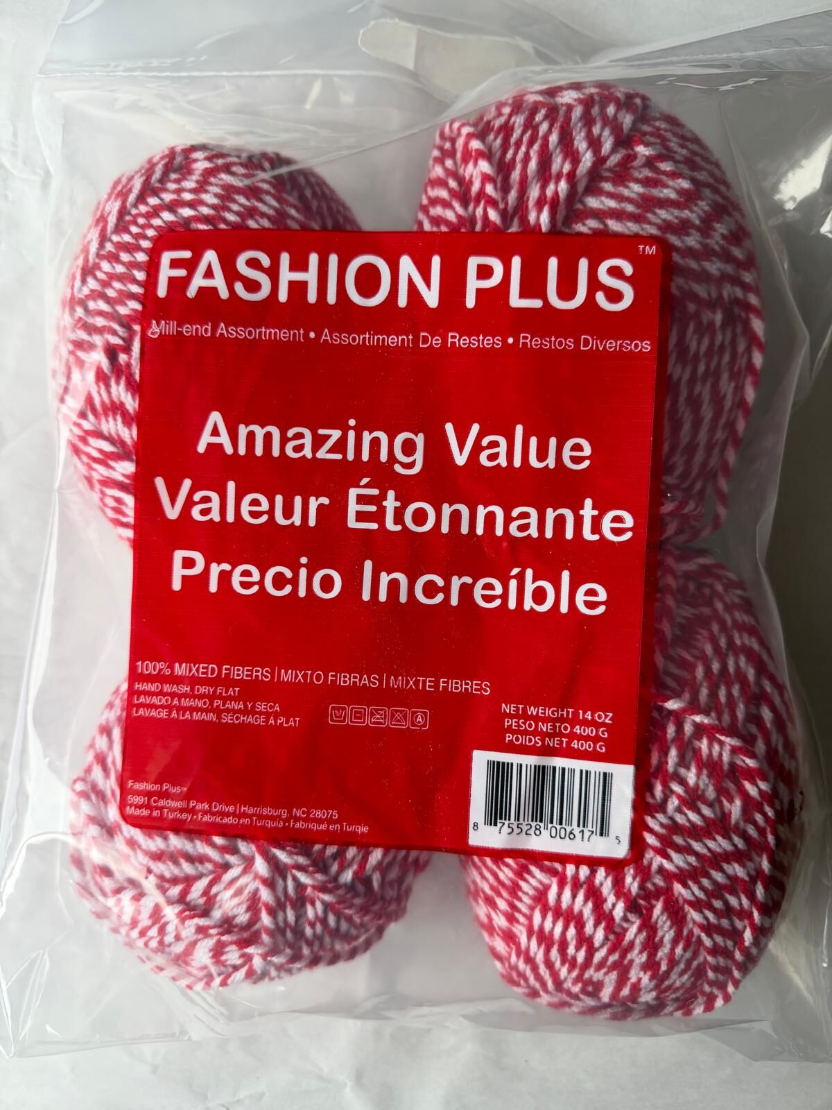 FASHION PLUS 400 GR KIRMIZI BEYAZ NO 440