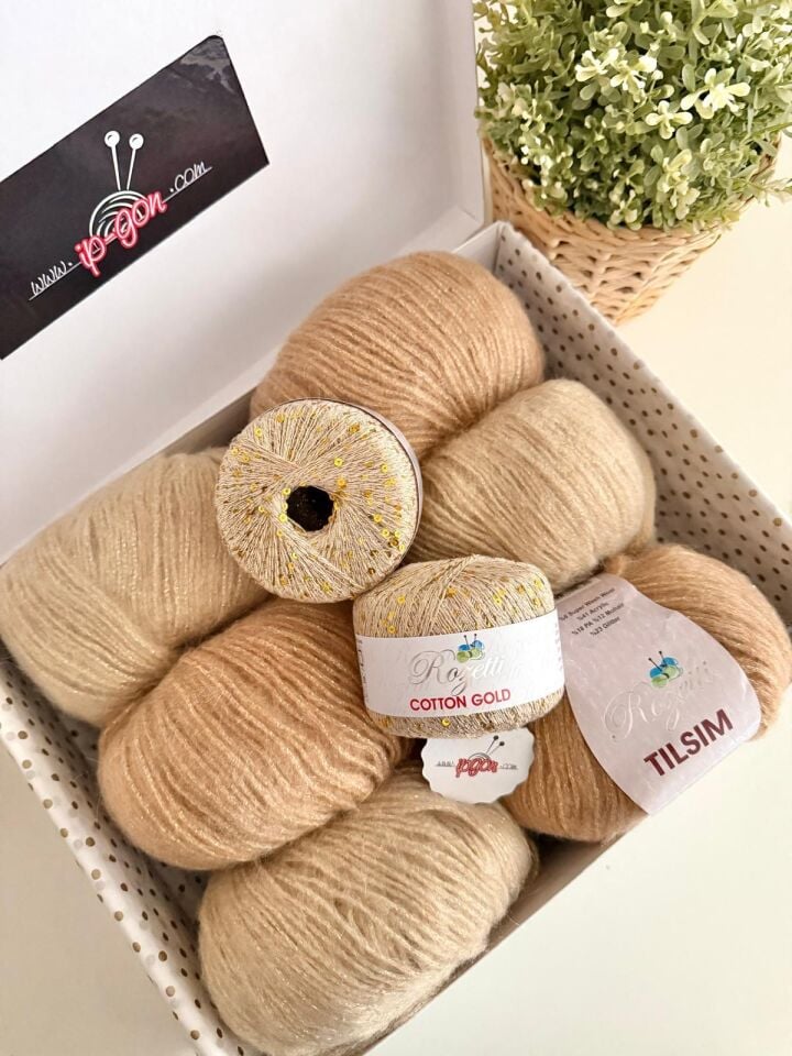KUTU SETİMİZ ROZETTİ TILSIM & ROZETTİ COTTON GOLD 25