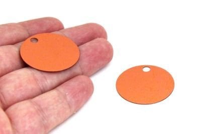 20 mm YUVARLAK MODEL PLASTİK PUL PAYET, NAKIŞ PULU, DÖKME PUL, GENİŞ DELİK ÇANTA PULU, YAN DELİK, BAKIR RENK